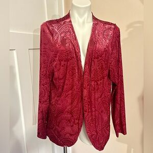 Torrid velvet Maroon Paisley Women's Jacket